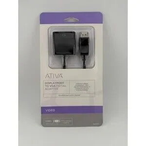 Ativa | Other | New Ativa Black Dp Male To Vga Female 80p Displayport ...